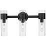 2_Downtown Arden 19"W 3 Light Black Bath Vanity Light w/ Clear Shade more views