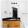 3_Downtown Arden 19"W 3 Light Black Bath Vanity Light w/ Clear Shade more views