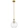 Downtown Astor 10"W Brown Rope Brass Mini Pendant w/ Clear Shade