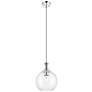 1_Downtown Astor 10"W Metal Polished Nickel Mini Pendant w/ Clear Shade