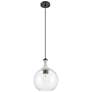 1_Downtown Astor 10"W White Rope Cord Black Mini Pendant w/ Clear Shade