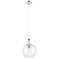 Downtown Astor 10"W White Rope Cord Nickel Mini Pendant w/ Clear Shade