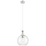1_Downtown Astor 10"W White Rope Cord Satin Nickel Pendant w/ Clear Shade