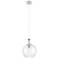 Downtown Astor 10"W White Rope Cord Satin Nickel Pendant w/ Clear Shade