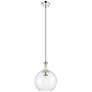 1_Downtown Astor 10"W White Rope Nickel Mini Pendant w/ Clear Shade
