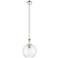 Downtown Astor 10"W White Rope Nickel Mini Pendant w/ Clear Shade