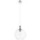 Downtown Astor 12"W Metal Cord Nickel Mini Pendant w/ Clear Shade