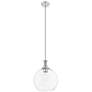 1_Downtown Astor 12"W Metal Satin Nickel Mini Pendant w/ Clear Shade