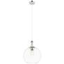 1_Downtown Astor 12"W White Rope Cord Nickel Mini Pendant w/ Clear Shade