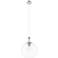 Downtown Astor 12"W White Rope Cord Nickel Mini Pendant w/ Clear Shade