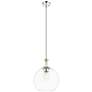 1_Downtown Astor 12"W White Rope Nickel Mini Pendant w/ Clear Shade