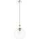 Downtown Astor 12"W White Rope Nickel Mini Pendant w/ Clear Shade