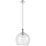 1_Downtown Astor 14"W Metal Stem Polished Nickel Pendant w/ Seedy Shade
