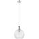 Downtown Astor 8"W Metal Cord Nickel Mini Pendant w/ Clear Shade