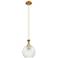 Downtown Astor 8"W Rope Cord Brushed Brass Mini Pendant w/ Clear Shade