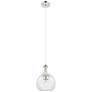 1_Downtown Astor 8"W White Rope Cord Nickel Mini Pendant w/ Clear Shade