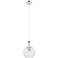 Downtown Astor 8"W White Rope Cord Nickel Mini Pendant w/ Clear Shade