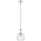 Downtown Astor 8"W White Rope Nickel Mini Pendant w/ Clear Shade