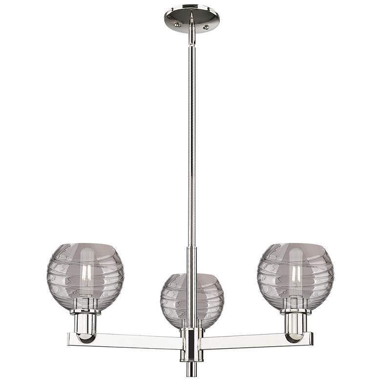 Image 1 Downtown Athens Deco 18"W Nickel Chandelier w/ Smoke Swirl Shade