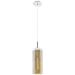 Downtown Blakeley 5"W Cord Polished Nickel Pendant w/ Mercury Shade