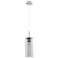 Downtown Blakeley 5"W Cord Satin Nickel Pendant w/ Light Smoke Shade
