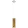 1_Downtown Blakeley 5"W Cord Satin Nickel Pendant w/ Mercury Shade