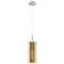 Downtown Blakeley 5"W Cord Satin Nickel Pendant w/ Mercury Shade