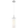 1_Downtown Blakeley 5"W Cord Satin Nickel Pendant w/ White Shade