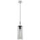 Downtown Blakeley 5"W Polished Nickel Pendant w/ Light Smoke Shade