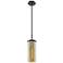 Downtown Blakeley 5"W Stem Matte Black Pendant w/ Mercury Shade