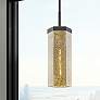 1_Downtown Blakeley 5"W Stem Matte Black Pendant w/ Mercury Shade