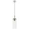 Downtown Blakeley 5"W Stem Polished Nickel Pendant w/ Clear Shade