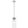 Downtown Blakeley 5"W Stem Satin Nickel Pendant w/ Clear Shade