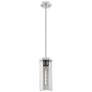 2_Downtown Blakeley 5"W Stem Satin Nickel Pendant w/ Light Smoke Shade
