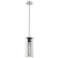 Downtown Blakeley 5"W Stem Satin Nickel Pendant w/ Light Smoke Shade