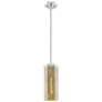 2_Downtown Blakeley 5"W Stem Satin Nickel Pendant w/ Mercury Shade