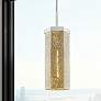 1_Downtown Blakeley 5"W Stem Satin Nickel Pendant w/ Mercury Shade