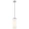 Downtown Blakeley 5"W Stem Satin Nickel Pendant w/ White Shade