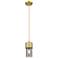Downtown Bolivar 5"W Cord Brushed Brass Pendant w/ Light Smoke Shade