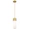 Downtown Bolivar 5"W Cord Brushed Brass Pendant w/ White Shade