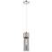 Downtown Bolivar 5"W Cord Polished Nickel Pendant w/ Light Smoke Shade