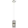 Downtown Bolivar 5"W Cord Polished Nickel Pendant w/ Light Smoke Shade
