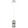 Downtown Bolivar 5"W Cord Polished Nickel Pendant w/ Light Smoke Shade