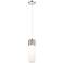 Downtown Bolivar 5"W Cord Polished Nickel Pendant w/ White Shade