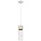 Downtown Bolivar 5"W Cord Satin Nickel Pendant w/ Clear Shade