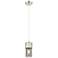 Downtown Bolivar 5"W Cord Satin Nickel Pendant w/ Light Smoke Shade