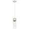 Downtown Bolivar 5"W Cord Satin Nickel Pendant w/ Seedy Shade