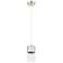 Downtown Bolivar 5"W Cord Satin Nickel Pendant w/ Seedy Shade