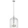 Downtown Bridal Veil 12"W 3 Light Satin Nickel Mini Pendant w/ Clear