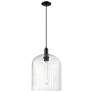 1_Downtown Bridal Veil 12"W Cord Matte Black Mini Pendant w/ Seedy Shade